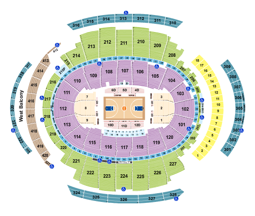 Madison Square Garden Jimmy V Classic Seating Chart